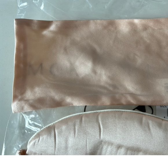 Morgan Lane silky eye mask in Blush jewel color - Picture 2 of 6